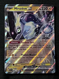 Miraidon Ex Pokemon Trading Card From The Scarlet And Violet Series - Image 1