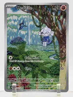 Pokemon TCG Meditite 153/142 Stellar Crown Illustration Rare Holo NM - Image 1