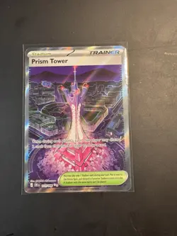 Pokemon TCG Prism Tower Trainer Stadium Rare Holo Full Art 111/086 English - Image 1