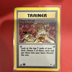 Pokemon Card Misty's Wrath Gym Heroes 1st Edition Uncommon 114/132 Near Mint - Image 1