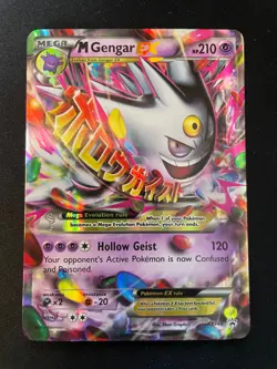 M Gengar EX XY166 Black Star Promo Full Art Pokemon Card NM - Image 1