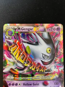 M Gengar EX XY166 Black Star Promo Full Art Pokemon Card NM - Image 3