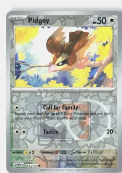 Pidgey (League Promo) Reverse Holofoil [PR - 016/165] EN NM - Image 1