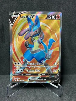 Lucario V SWSH213 Holo Promo Sword & Shield Promo Pokemon Near Mint - Image 1
