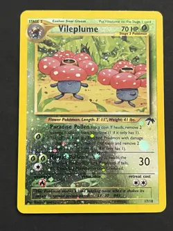 Pokemon TCG Vileplume 17/18 Southern Islands Holo Rare English 2001 - Image 1