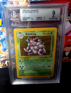 1999 Pokemon Base Set Nidoking Holo #11 BGS 9 Mint - Image 1