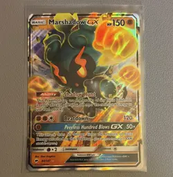 Pokemon Marshadow GX 80/147 Burning Shadows Ultra Rare Full Art Holo 2017 - Image 1