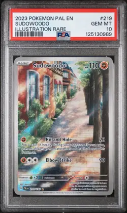2023 POKEMON PAL EN-PALDEA EVOLVED ILLUSTRATION RARE #219 SUDOWOODO PSA 10 - Image 1