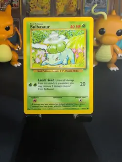 Bulbasaur 044/102 Base Set Regular Pokemon TCG Light Play Condition. - Image 1