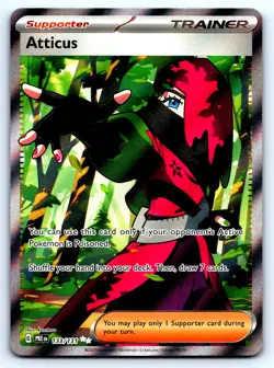 Atticus Prismatic Evolutions #133 Ultra Rare Pokeball Pattern NM Pokemon Card - Image 1