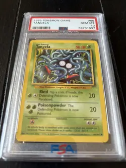 1999 POKEMON BASE SET UNLIMITED #66 TANGELA PSA 10 LOW CERT # - Image 2