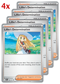 Pokemon TCG 4x Lillie's Determination Playset NM - Image 1