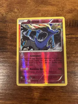 Pokemon TCG Xerneas Reverse Holo Rare Card 81/114 Steam Siege - Image 1