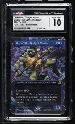 DONATELLO, GADGET MASTER Borderless Ninja Turtles Foil CGC 10 MTG - Image 1