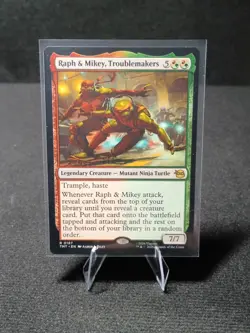 Raph & Mikey, Troublemakers 0167 Rare TMNT Magic: The Gathering NM - Image 1
