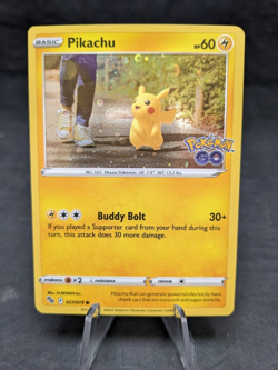 Pikachu 027/078 | Pokemon TCG | Pokemon GO | Cosmo Holo Swirl | LP - Image 1