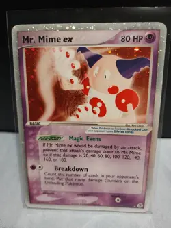 Pokemon TCG Mr. Mime EX Rare Holo Card 111/112 LP - Image 1