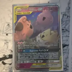 Togepi & Cleffa & Igglybuff GX 143/236 Cosmic Eclipse Holo 240 HP English - Image 1