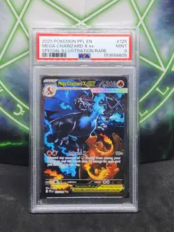Mega Charizard X ex 125/094 PSA 9 Pokemon Phantasmal Flames SIR - Image 1