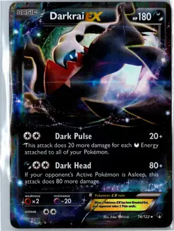 Pokemon Card - Darkrai EX Holo BREAKpoint 74/122 EX Rare DAMAGED - Image 1