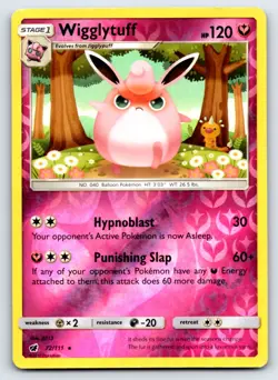 Wigglytuff 72/111 Rare Crimson Invasion Pokemon Reverse Holo LP - Image 1