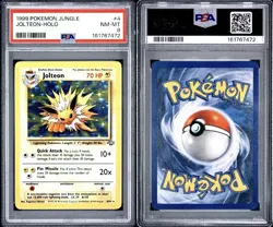 2000 Pokemon Dutch Jungle #4 Jolteon Holo PSA 8 NM-MT - Image 3