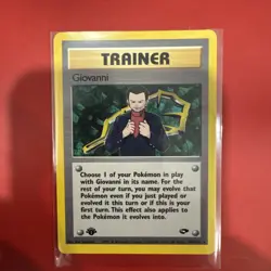 Giovanni 104/132 Gym Challenge 1st Edition Pokemon Card Non Holo Rare - Image 1