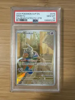 Pokemon Center Mimikyu #75 Stamped Black Star Promo PSA 10! - Image 1