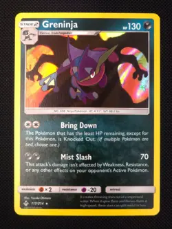 Greninja 117/214 - Holo Pokemon TCG Card Rare - Image 1