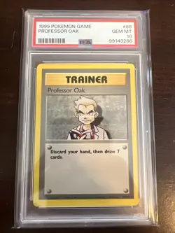 1999 Pokemon Base Set Unlimited #88 Professor Oak Gem Mt PSA 10 - Image 1