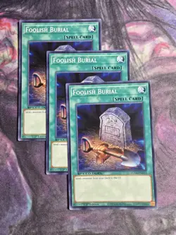 YuGiOh FOOLISH BURIAL x3 | SGX4 1st Edition 3x - Image 1