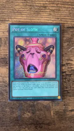 Yu-Gi-Oh! Pot of Sloth 1st Edition Secret Rare - Image 1