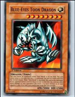 YuGiOh - 1st Edition Blue-Eyes Toon Dragon [SDP - SDP-020] - Common / Short P... - Image 1