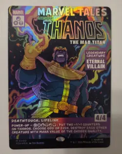 Mtg Marvel Super Heroes Thanos, The Mad Titan Borderless 0400 NM Foil - Image 1