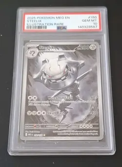 PSA 10 GEM MT Steelix Illustration Rare 150/132 Mega Evolution Pokemon Card TCG - Image 1
