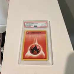 Pokemon Fire Energy Base Set Shadowless 1999 PSA 10 Graded Card 98/102 - Image 1