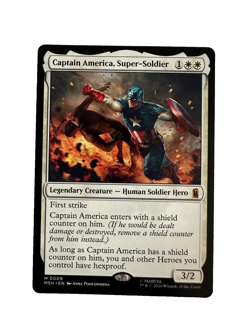 Captain America, Super-Soldier Marvel Super Heroes Regular Mythic Card #9 MTG NM - Image 1