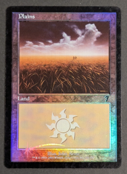 MTG Card - 1x Plains - Seventh (7th) Edition - LP 344 Foil - Magic The Gathering - Image 1