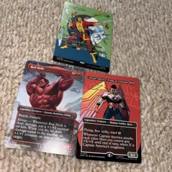 MTG Marvel Super Heroes Lot Borderless (3 Cards) - Image 1