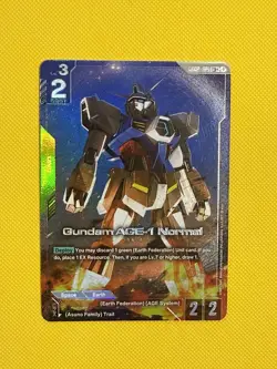 GUNDAM CARD GAME GD02-021 LR+ GUNDAM AGE-1 NORMAL - FOIL - GD02 DUAL IMPACT - Image 1
