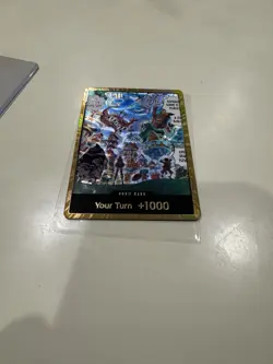 DON!! Card Egghead Gold Foil The Azure Sea's Seven One Piece SP Your turn +1000 - Image 2