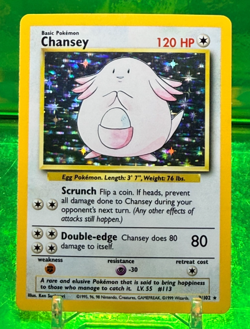 #2 1999 Chansey 3/130 Pokemon TCG Base Set 2 Holo Foil Rare Card - Image 1