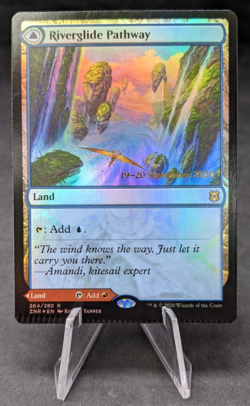 Riverglide Pathway - MTG - Zendikar Prerelease - Misprint Crimped - Image 1