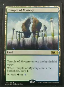 Temple of Mystery - Core Set 2020 Miscut Misprint Mtg Magic the Gathering #2 - Image 1