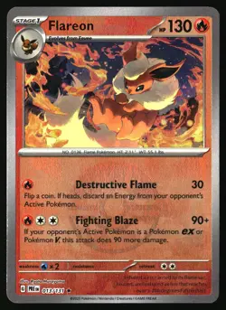 FLAREON (POKE BALL PATTERN) 013/131 HOLO RARE PRISMATIC EVOLUTIONS POKEMON NM/M - Image 1