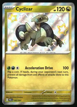 CYCLIZAR 195/091 SHINY RARE PALDEAN FATES POKEMON HOLO NEAR MINT - Image 1