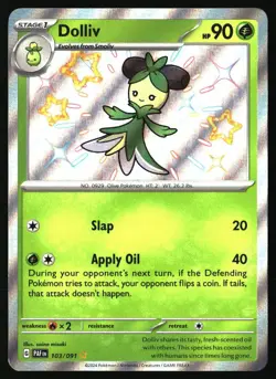 DOLLIV 103/091 SHINY RARE PALDEAN FATES POKEMON HOLO NEAR MINT - Image 1