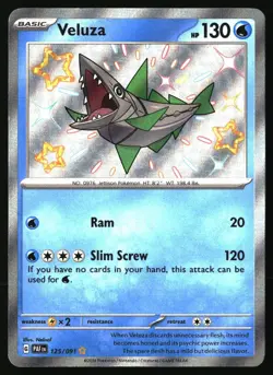 VELUZA 125/091 SHINY RARE PALDEAN FATES POKEMON HOLO NEAR MINT - Image 1