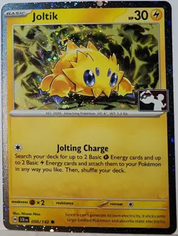 Fart Swirl 🌀 Joltik 050/142 Cosmos Holo Bleed Error Rare Pokemon TCG ✨ Play - Image 3