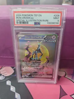 Iron Crown EX 2024 Pokemon Scarlet & Viole Temporal Forces SIR #206 PSA 9 Card - Image 1